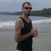 Daved on a beach in Costa Rica