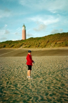 Kite-Flying Near the Lighthouse, Texel (Scarborough photo)