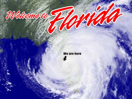 The Fun Zone During Hurricane Season (Florida postcard)