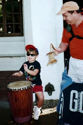 Drumming in the African-themed Animal Kingdom, Walt Disney World (Scarborough photo)