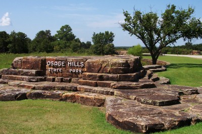 Entrance to Osage Hills State Park near Pawhuska, Oklahoma (Scarborough photo)