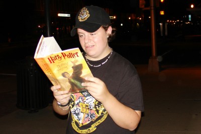 Walking down the street in Emporia after the Muggle Block Party and midnight magic hour.
