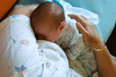 This, sports fans, is a nursing baby from one foot away (Scarborough photo)