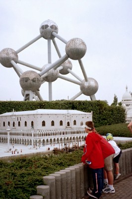 Mini-Europe, with the giant Atomium behind it (Scarborough photo)