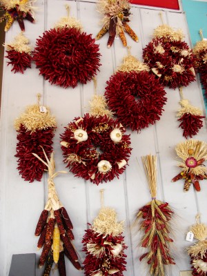 Chile pepper decorations at the Sichler farm stand, Albuquerque, New Mexico (Scarborough photo)