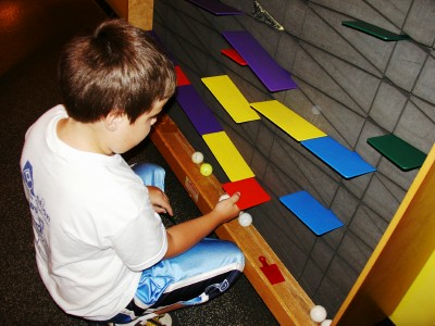 Future engineer? Getting the ball to the bottom, Houston Children’s Museum (Scarborough photo)