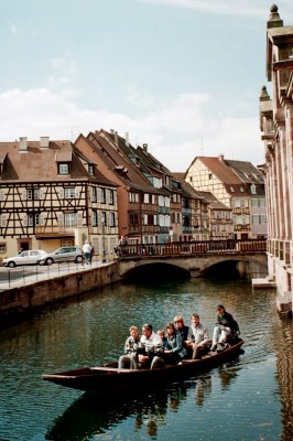 Riding down the river in Colmar, France (photo by Sheila Scarborough)