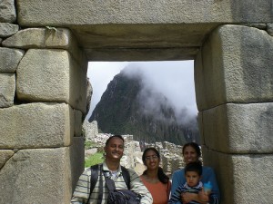 Shashi and his family take in Machu Picchu in Peru (photo courtesy Shashi Bellamkonda)