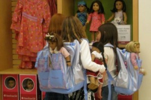 Young patrons of the American Girl flagship store, Chicago (photo by Sheila Scarborough)