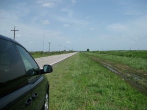 Long stretches of farm land near Nome, Texas (photo by Sheila Scarborough)