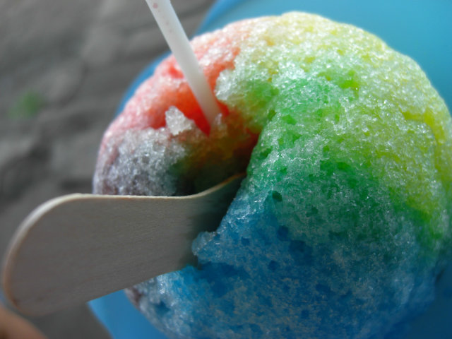 close up shave ice