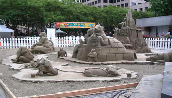 a sand sculpture like no other