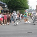 The cyclists were required to be decorated or painted in some way